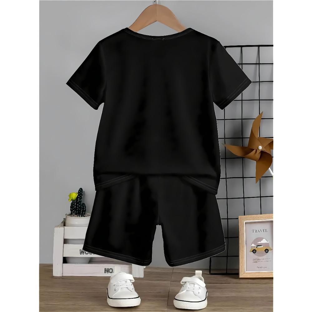 Summer Fashion 3D Cute Cartoon Digital Print Casual Comfortable BreathableAnd Lightweight Children's Set