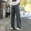 JEEP SPIRIT Men's Chinese Style Cotton Linen Casual Pants