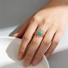 Turquoise open ring ins wind niche jewelry