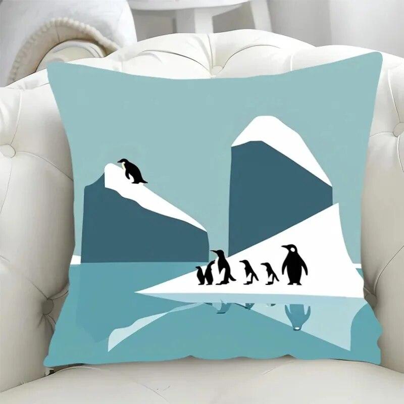 Car Living Room Sofa Cushion Cover Simple Couple Character Scene Pillow Cover Luxury Home Decoration Pillow Cover