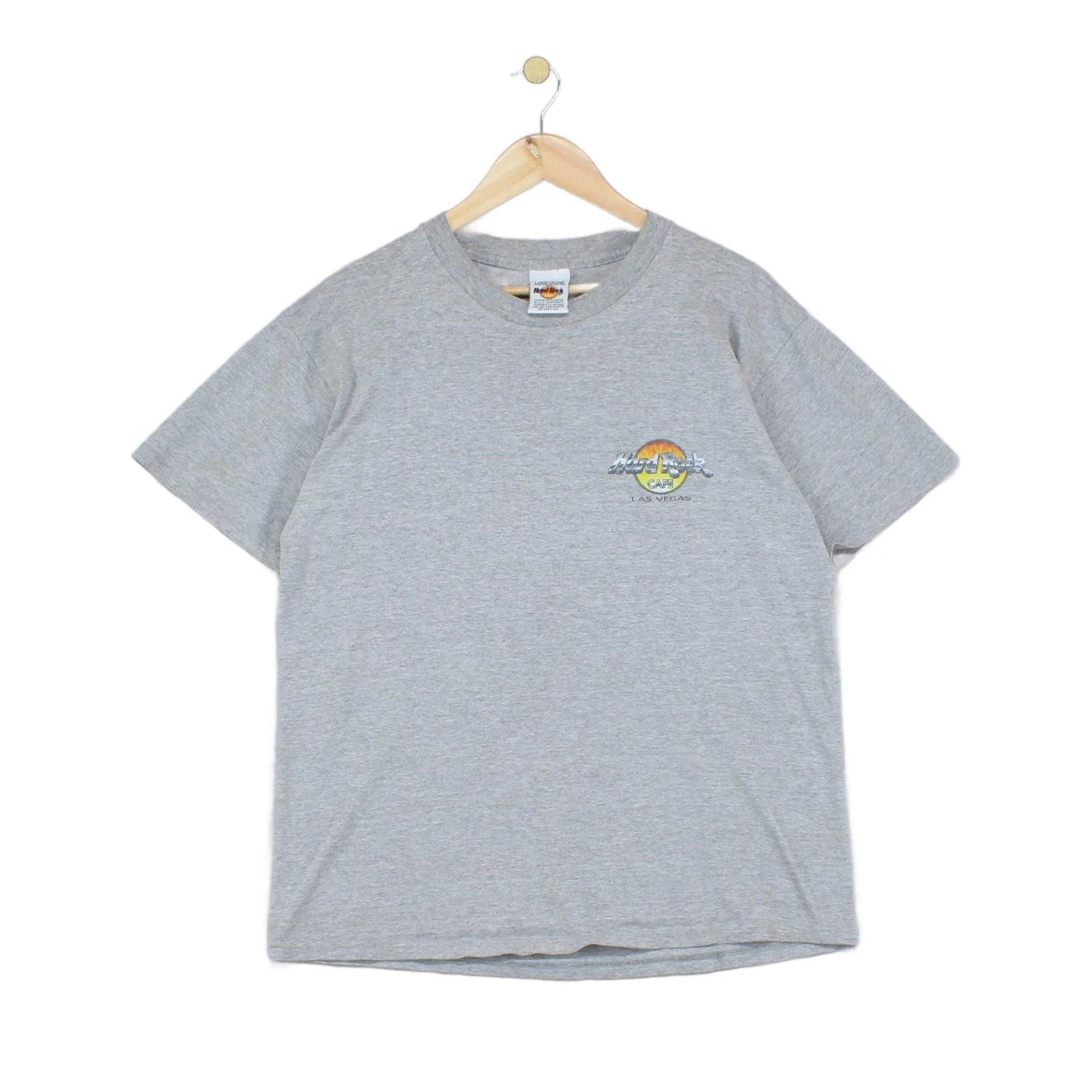 Vintage Hard Rock Cafe T-Shirt Mens Size L Grey Graphic Casual S