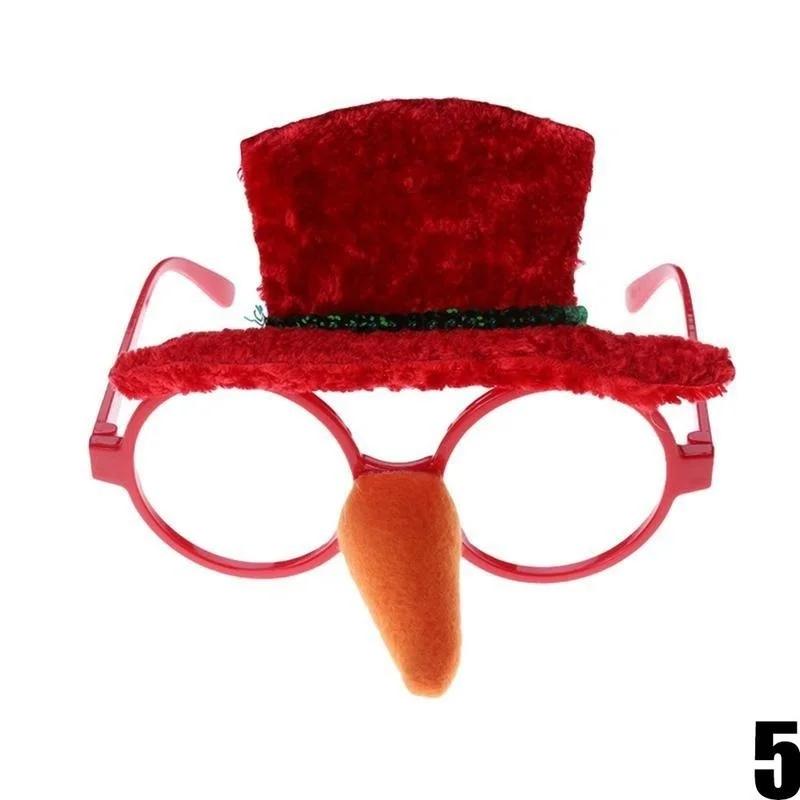 Creative Christmas Ornaments Items Party Glasses Frame Decoration DIY New Year Xmas Party Supplies Pendant Funny Gift