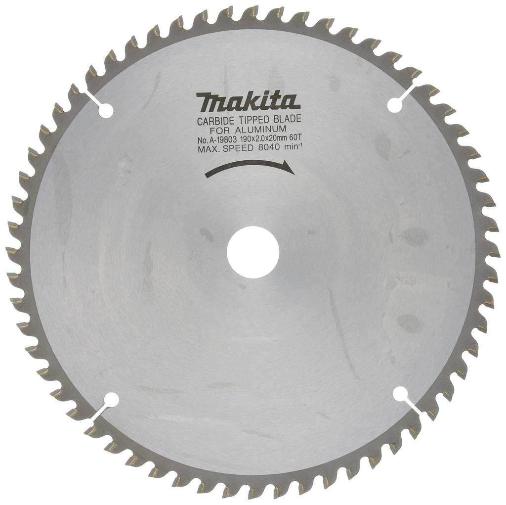 Makita Chip Outer Diameter Number of For Aluminum For Sliding Circular Saw, 190mm, Blades 60, Sash, Saw, A-19803