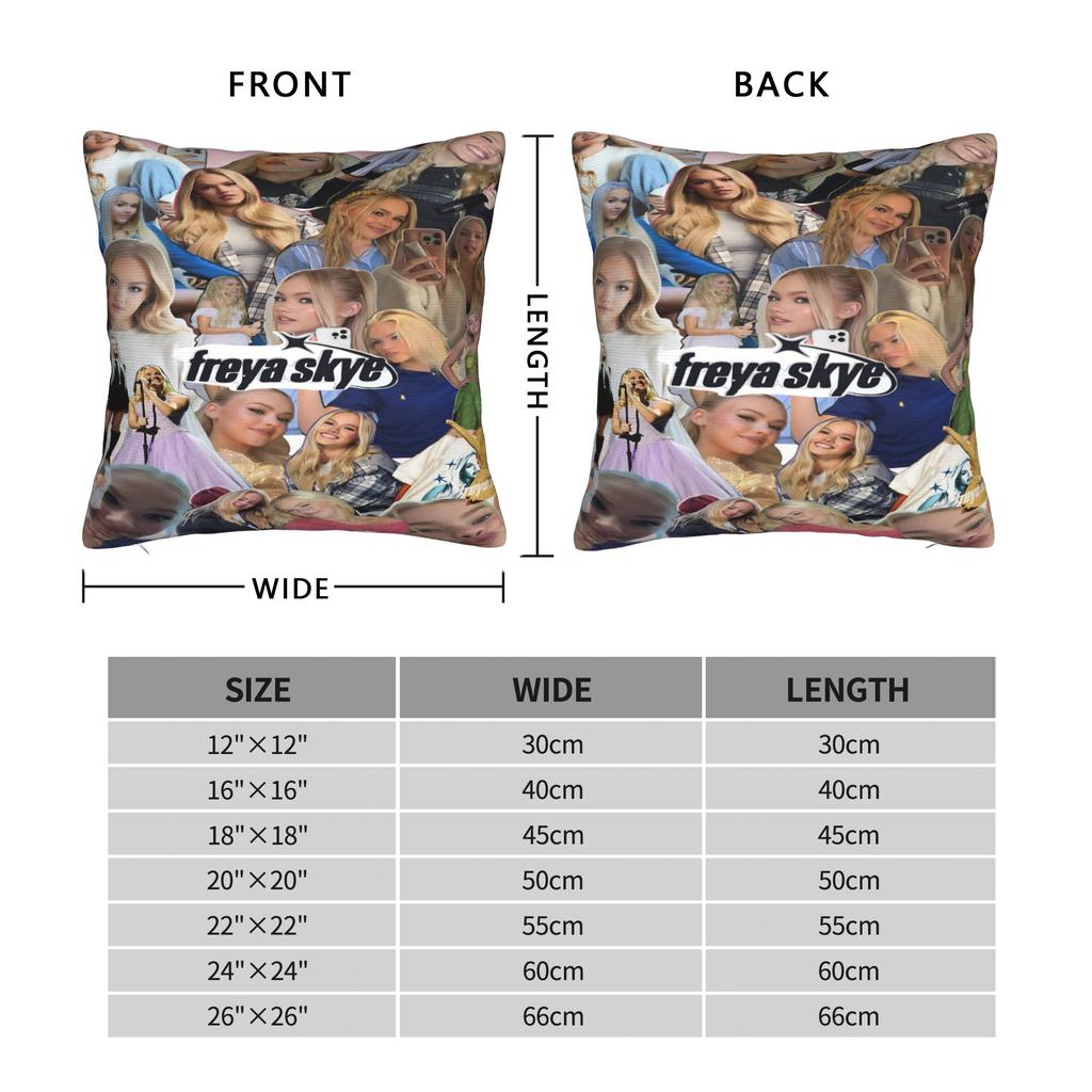 Freya Skye Singer Tour Pillowcases Merch Printed Cushion Cover Pillow Covers Home Decorations Square Multiple Sizes
