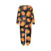 Halloween Printed Family Matching Hooded Long Sleeved Zippered Hooded Jumpsuit Set