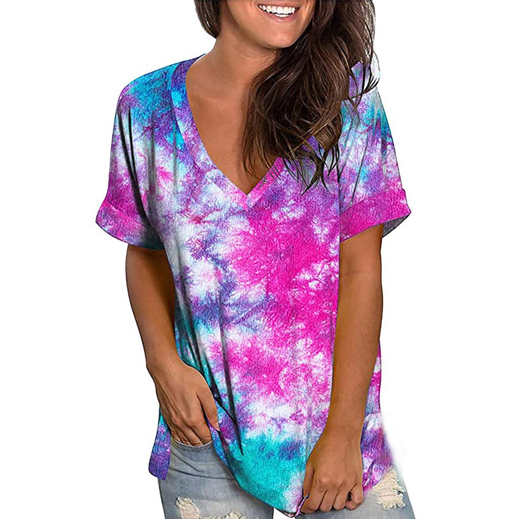 Summer Fashion Loose Tie-dye Printed 