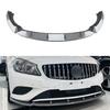 Front Bumper Lip Spoiler Splitter For A-Class W176 2013-2015 Diffuser Body Kits Car Styling