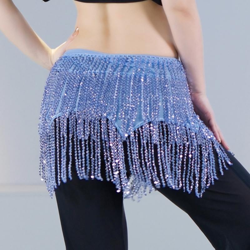 Professional Grade Belly Dance Hip Scarf Lightweight Polyester Fabric for Comfortable Extended Dance Practice