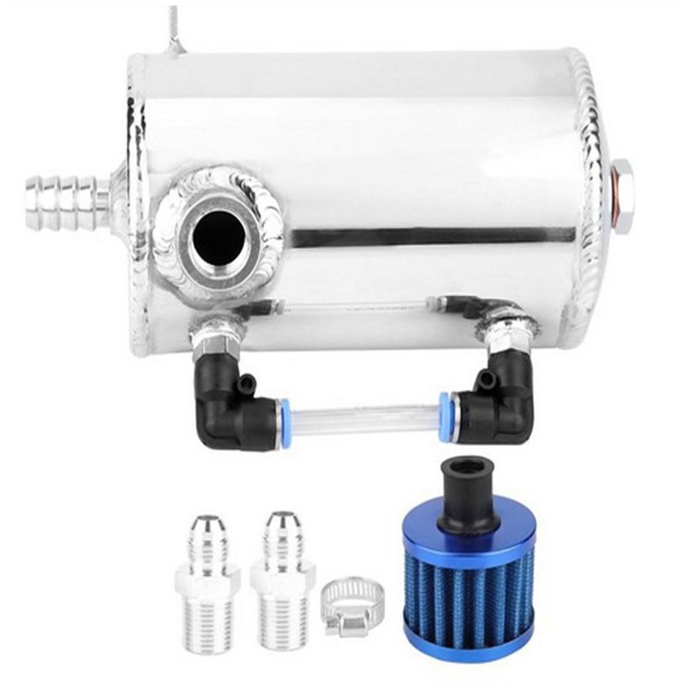 

Универсальный резервуар для сбора масла, алюминиевый резервуар для сбора масла с фильтром-сапуном серебряный