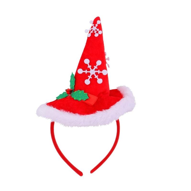 Set Of 4 Adjustable Size Headbands Christmas Themed Headwear Handmade Festives Costume Accessories Party Supplies