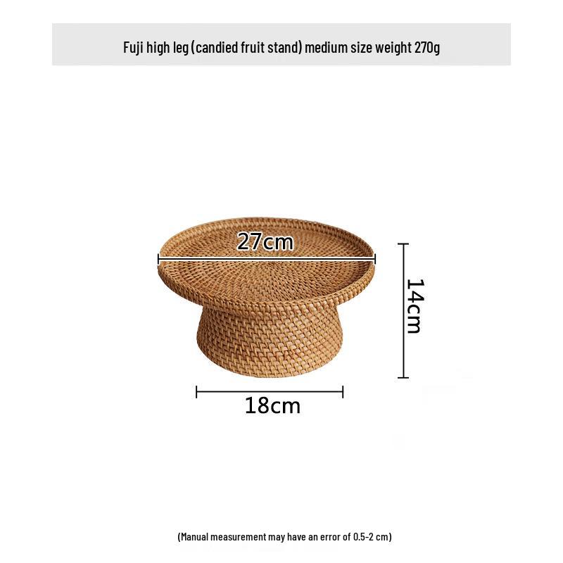 Handcrafted Nordic Autumn Rattan Fruit Bowl - American Style Living Room Decor