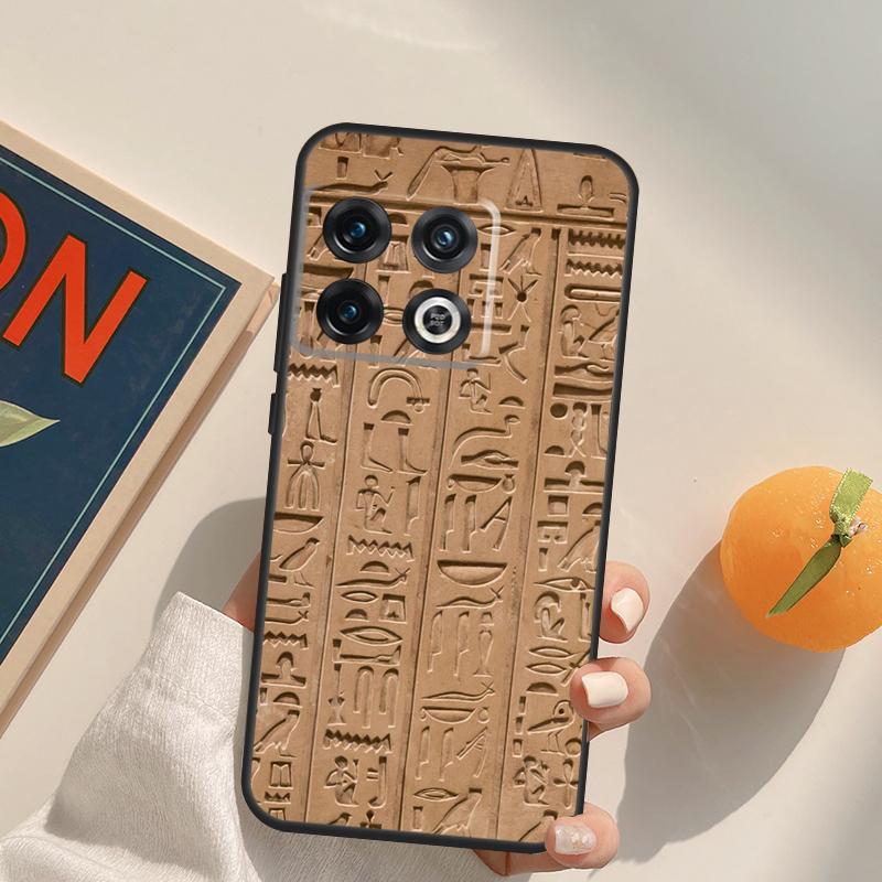 Egyptian Hieroglyphics Symbols Case For OnePlus 13R 12R 10R 13T 10T 11 12 13 15 OnePlus Nord 5 CE 2 3 4 Lite N20 N30 Cover