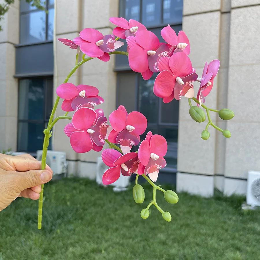 Phalaenopsis Artificial Flowers Fake Lifelike Mini Orchid Flower Stems for Wedding Event Home Decor