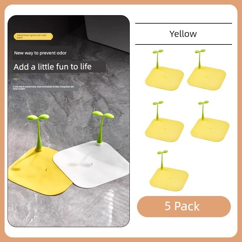 The Bathroom No Longer Smells! Bean Sprouts Floor Drain Odor Preventer Mat Sewer Anti-Blocking Anti-Odor Neutral Sealing Cover