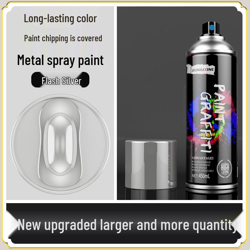 Rustproof Metallic Hand-Spray Paint: Anti-Corrosion, High-Temperature, Waterproof, White Refinishing for Rust Removal