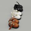 6-Point BJD 30cm Doll Leather Shoes, Flat Patent Leather, Casual Fit 4.7cm×2.5cm
