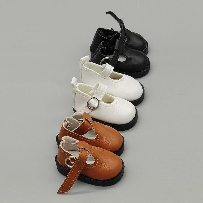 6-Point BJD 30cm Doll Leather Shoes, Flat Patent Leather, Casual Fit 4.7cm×2.5cm