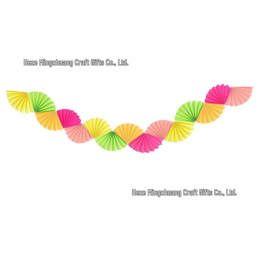 Paper Fan Flower Decoration for Weddings & Birthday Parties - Hanging Party Background Decor