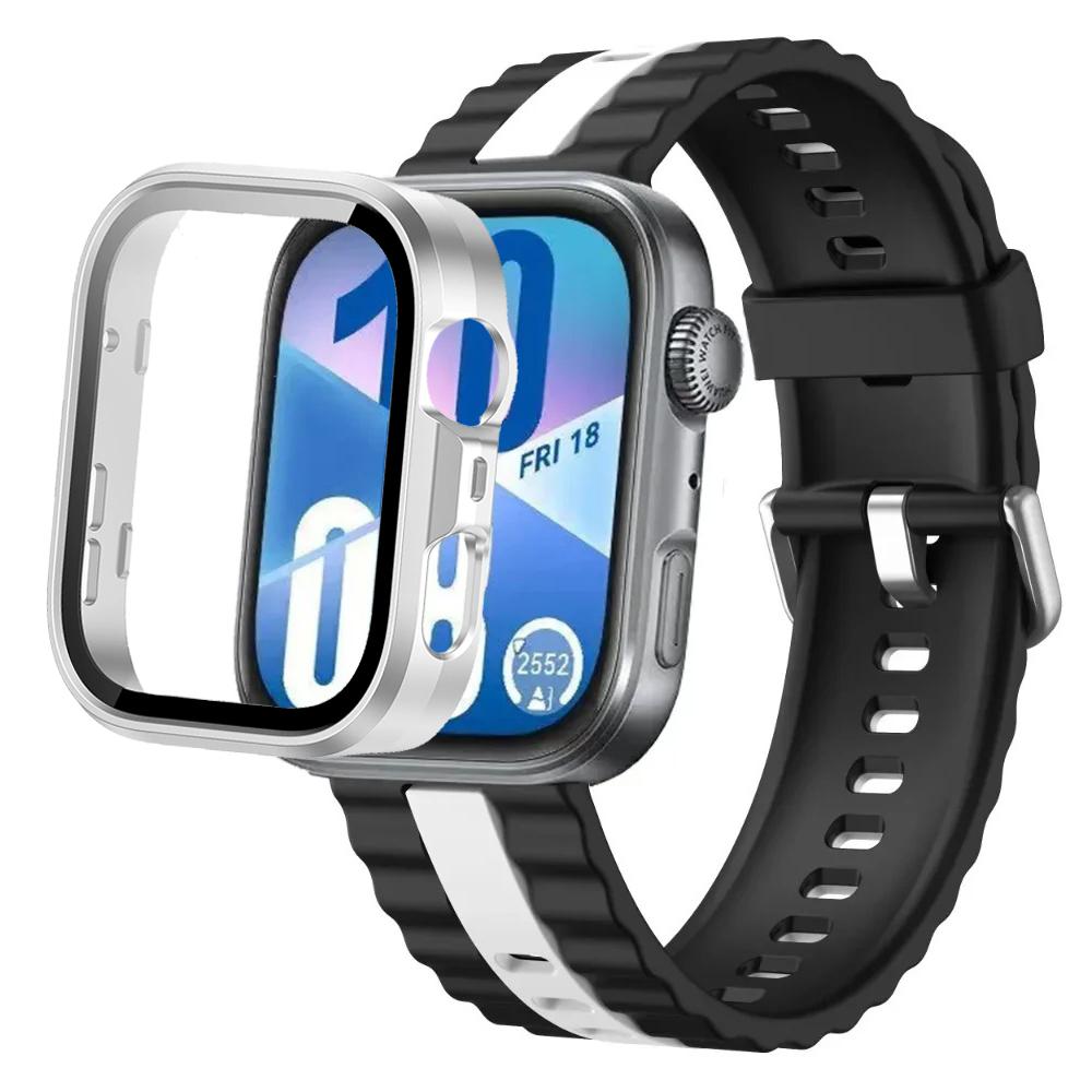 Silikonarmband+PC-Hülle für Huawei Watch Fit 4/Fit 4 Pro Intelligentes Armbandteile für Huawei Watch Fit 3 Uhr Schutzhülle