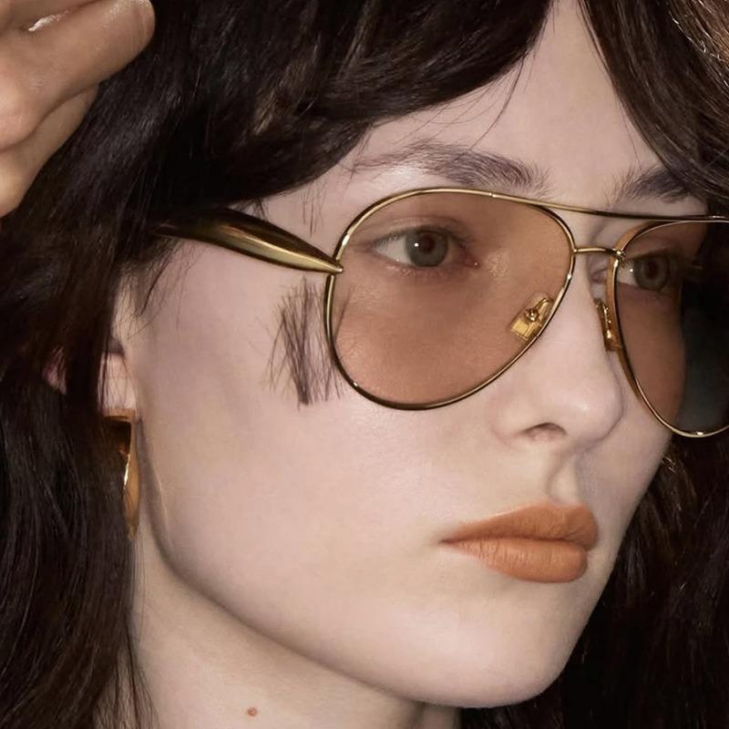 Unpolarisierte Y2k Vintage Metall Pilot Sonnenbrille Damen für Herren Sonnenbrille Punk Beliebt Outdoor Fahren Luxusmarke Designer Shades