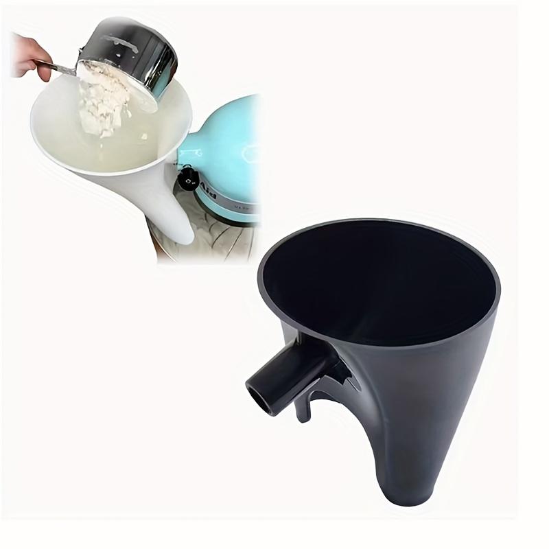 

1Pc Flour Funnel for Kitchenaid Mixer, Heavy Duty Spill Proof Attachment, Easy Pour for KSM150 5 Quart Tilt Head