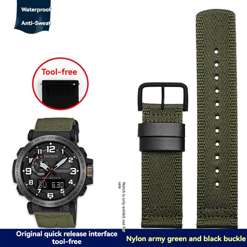 Pro řadu Casio PROTREK PRW-60/61/70Y/50/30 outdoorové sporty horolezectví silikonový nylonový řemínek k hodinkám pánské modifikované příslušenství