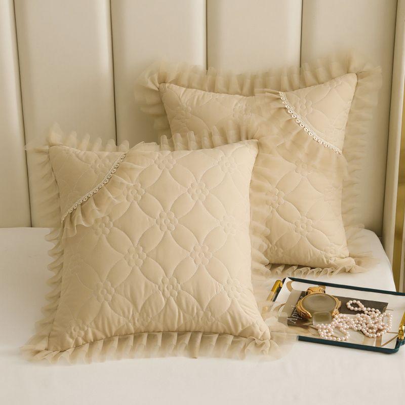 

Цветная стеганая квадратная подушка Ткань для подушки Рукоделие Подушка для спины дивана Подушка для гостиной Наволочка для подушки Эркер Прикроватная декоративная подушка Съемная и моющаяся Champagne gold 45x 45cm [pillowcase 1]]