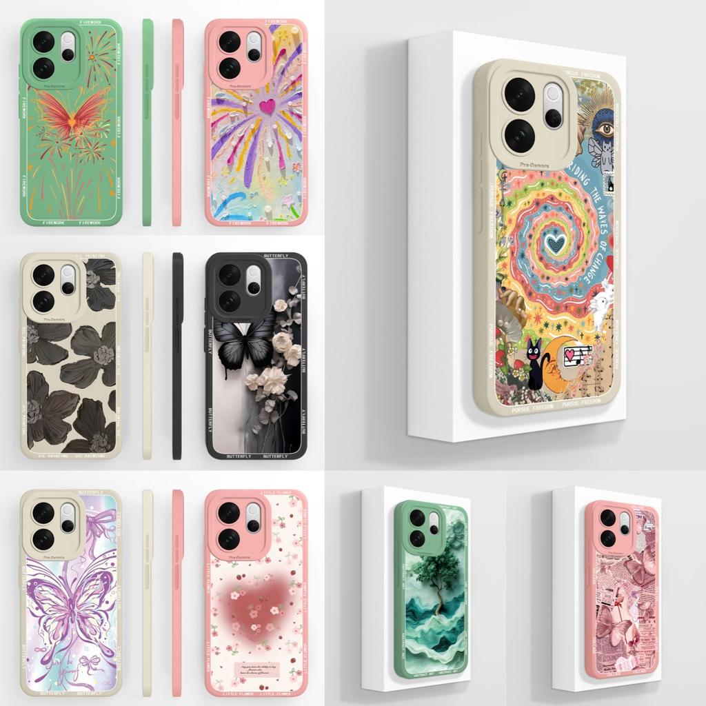 For VivoV70 V70Elite V70FE Case Love Heart Flower Dustproof Drop-Resistant Minimalist Protector For Vivo V70 FE Elite Capinha