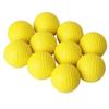 10 Pièces Balles de Golf en Mousse PU Jaune Éponge Élastique Entraînement Pratique Intérieur Extérieur