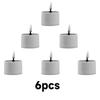 Solar Tea Lights Outdoor Garden LED Flameless Flickering Candle Light Landscape Courtyard Lamp Waterproof Dusk to Dawn Lighting