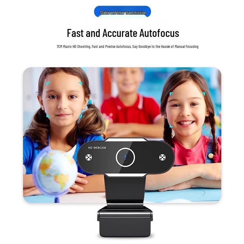 HD-Webcam mit integriertem Mikrofon für Desktop, Laptop und Live-Streaming.