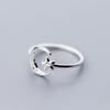 New Fashion Butterfly Rings Shiny Cubic Zirconia Leaves Geometric Adjustable Finger Ring Girls Minimalist Dainty Jewlery Gifts