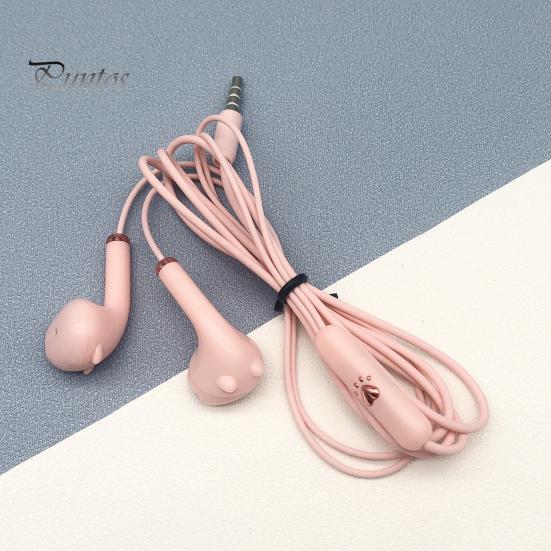 Kawakii Cat Earbuds Lovely Design HiFi Sound Quality Noise Reduction Mic Enhanced Brass 3.5mm In-ear Wired Headphones