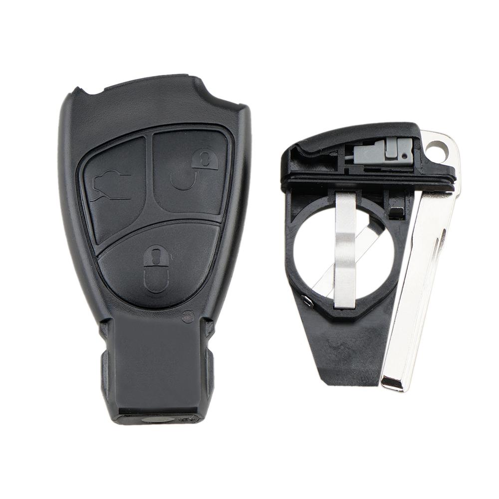2/3/4 Buttons Car Key Fob Case Shell Replacement Insert Key Remote Cover with Balde Holder Fit for Mercedes/Benz M B E CL SLGood product