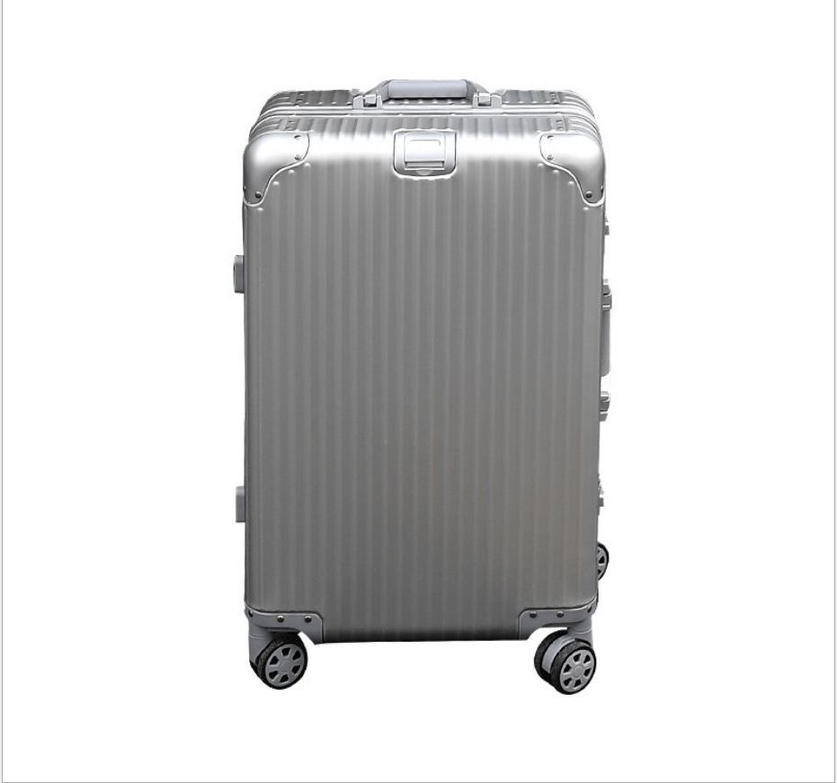 Manai Aluminum-Magnesium Alloy Trolley with Universal Wheels, Metal Luggage for Men, Women, Students, and Business Travel