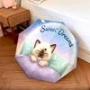 1 PC Automatic Folding Umbrella - Sleeping Cute Cat Pattern, Portable & Foldable Design with 8 Ribs, Christmas Birthday Gifts