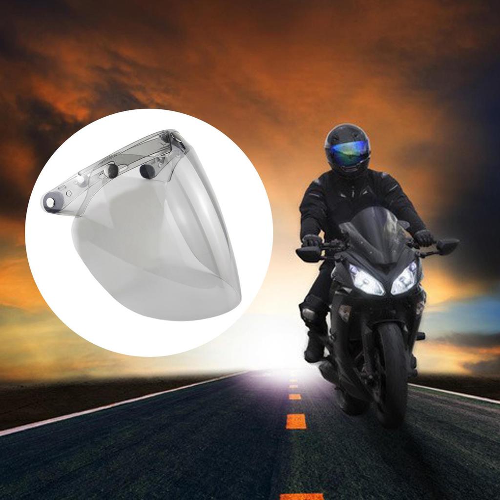 Windshield Visor with 3 Snaps for Flip Bubble