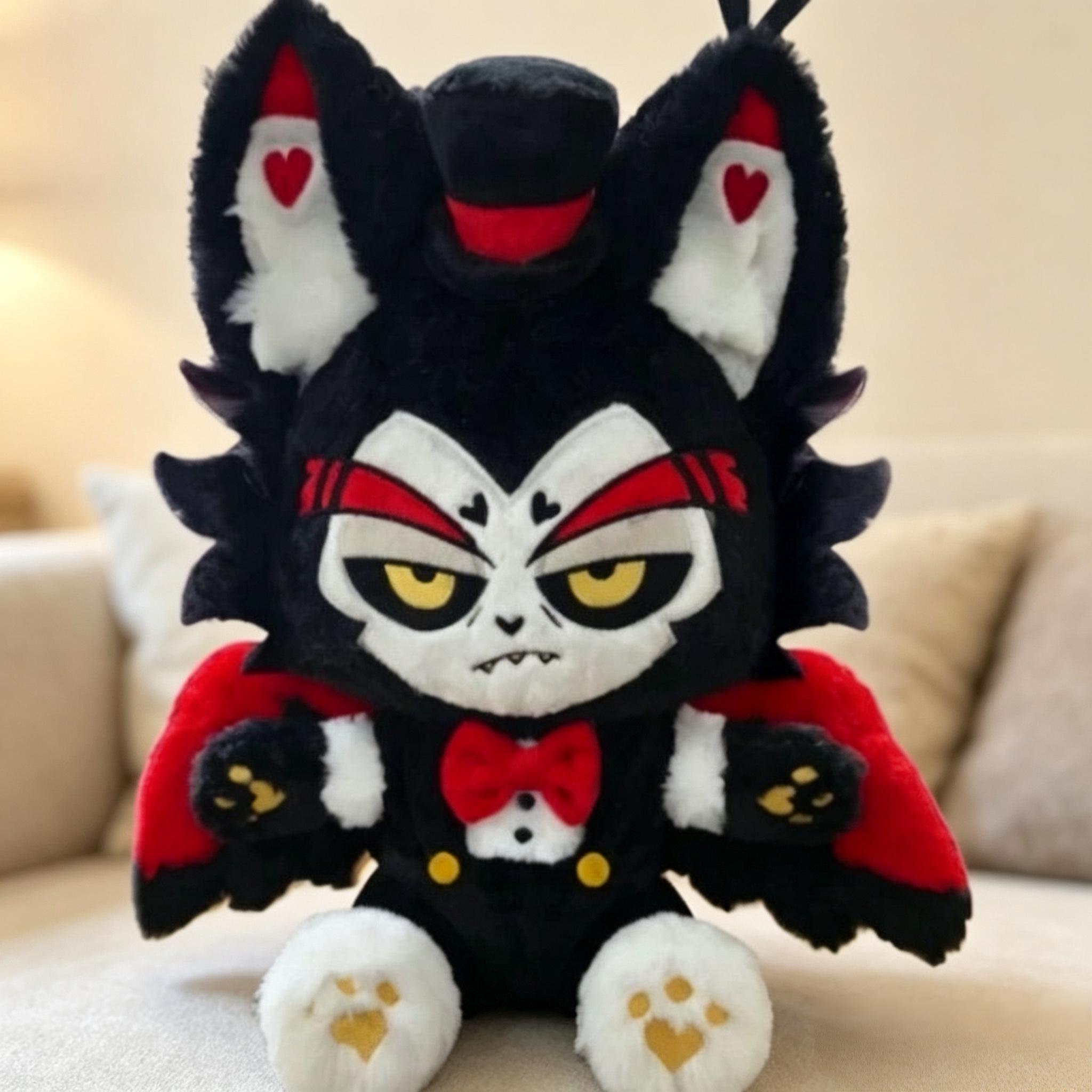 Hazbin Hotel Husk 25cm Anime Figuren Plüsch Cosplay Verkleiden Baumwollpuppe Spielzeug Für Kinder Cosplay Dekor Geburtstag Geschenk Sammlerstück 25cm black