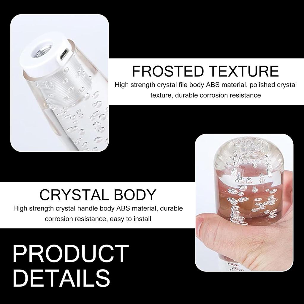 1 PC Car Speed Shift Knob, 3.94" X 1.7" X 1.18", Transparent Crystal Bubble Gear Shift Knob with LED Lights, Easy To Install, Suitable for Most Car