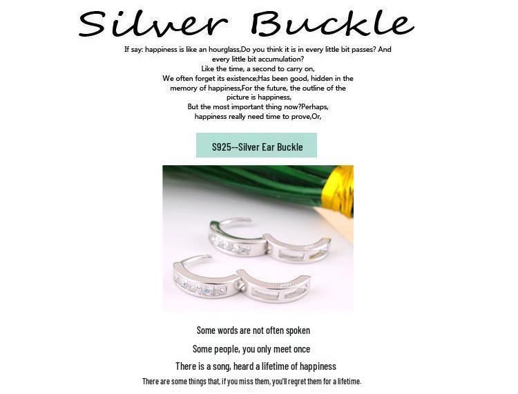 S925 Sterling Silver Sparkly Single Row Diamond Stud Earrings for Women