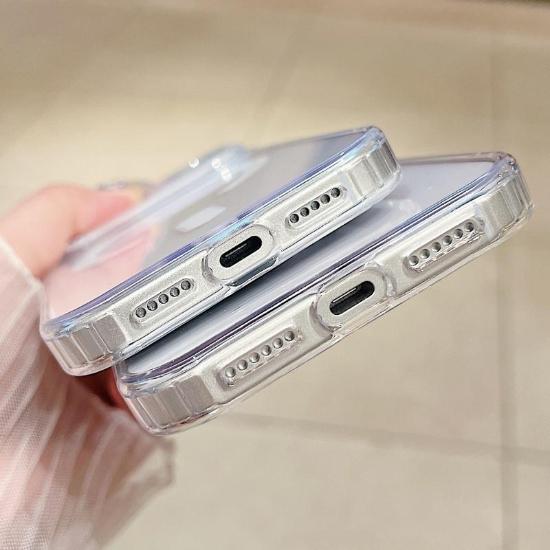Clear Acrylic Phone Case For iPhone 17 Air 16 15 14 13 11 12 Pro Max Mini 8 7 Plus XS For Magsafe Wireless Charge Cover