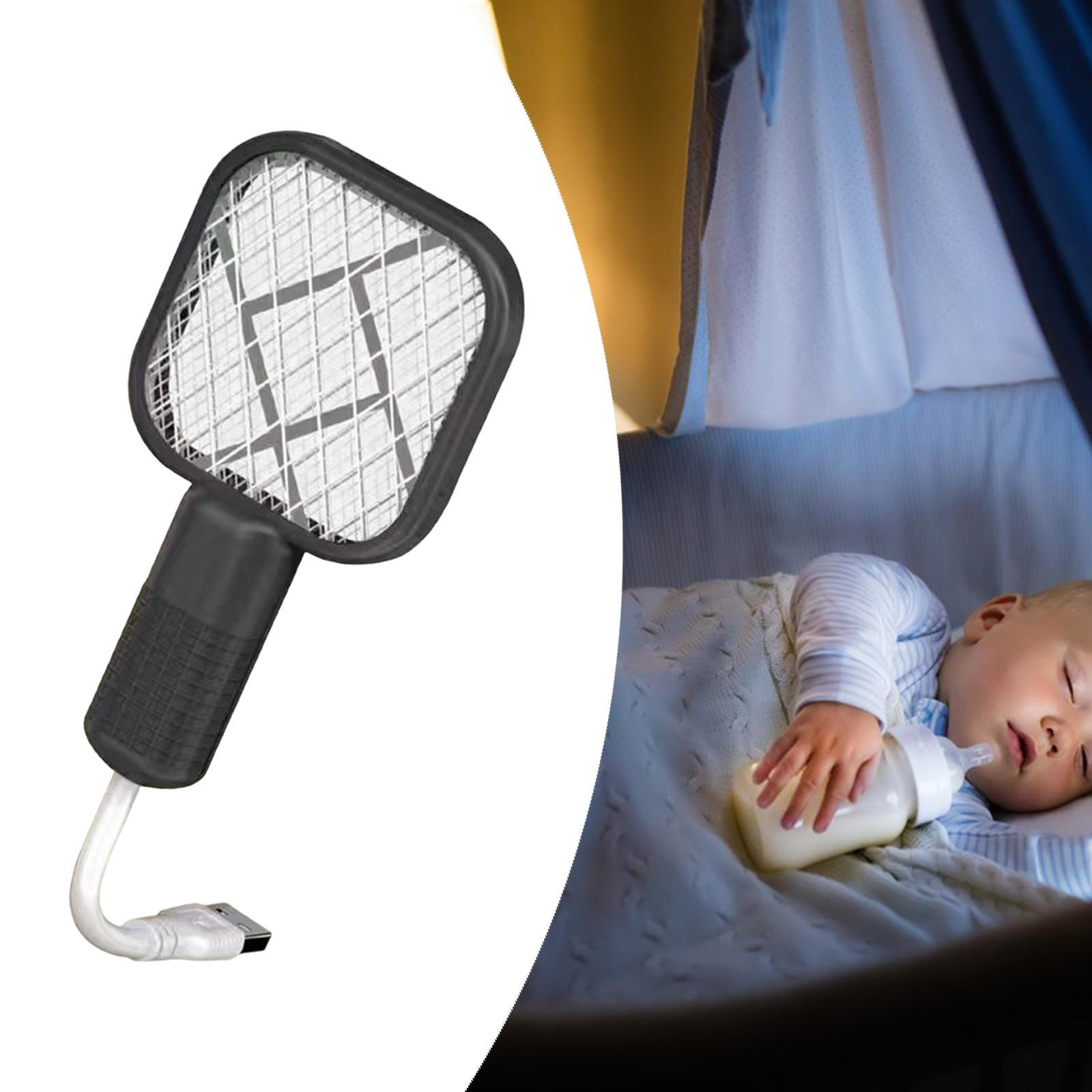 

Mini Fly Zapper Racket Electric Killer for Camping Bedroom Trips чорний