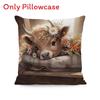 Animal Print Cushion Cover Soft Plush Cartoon Decor For Living Room Sofa