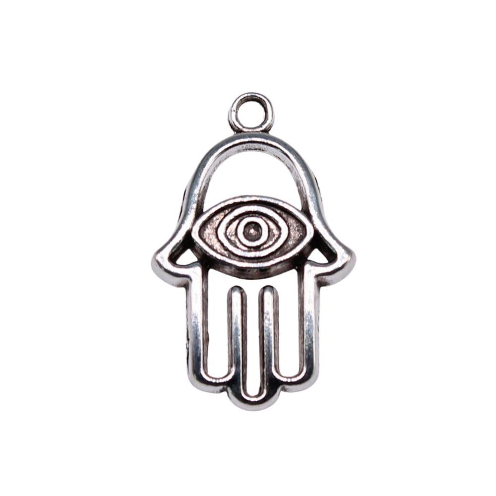 Alloy Hamsa Hand Charms Amulet Pendants For Good Luck Jewelry Making