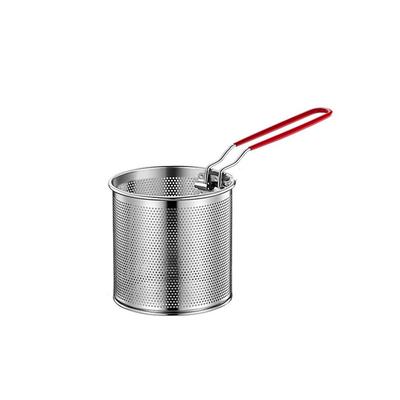 Efficient Cooking Utensil For Pasta Gadget Pasta Strainer Strainer Basket Removable Handle Stainless Steel Mesh