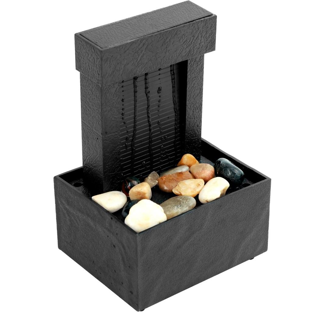 Desktop Fountain Office Home Tabletop Waterfall Decor Relaxation Meditation Creative Soft Lights Flowing Water Ornaments