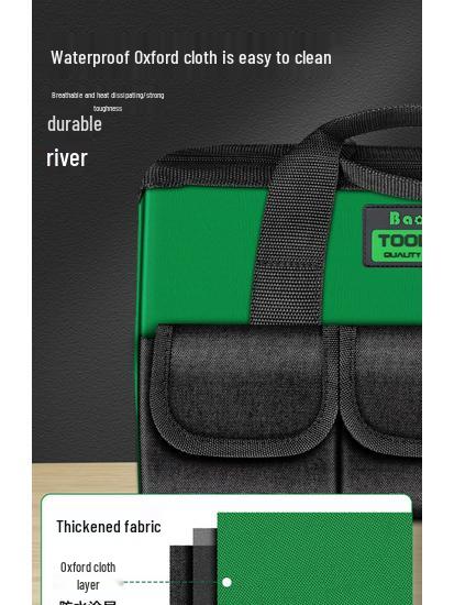 Große Multifunktionale Elektriker Werkzeugtasche: Wasserdichtes, verschleißfestes Segeltuch mit dickem Stoff für praktische Aufbewahrung und Pflege.