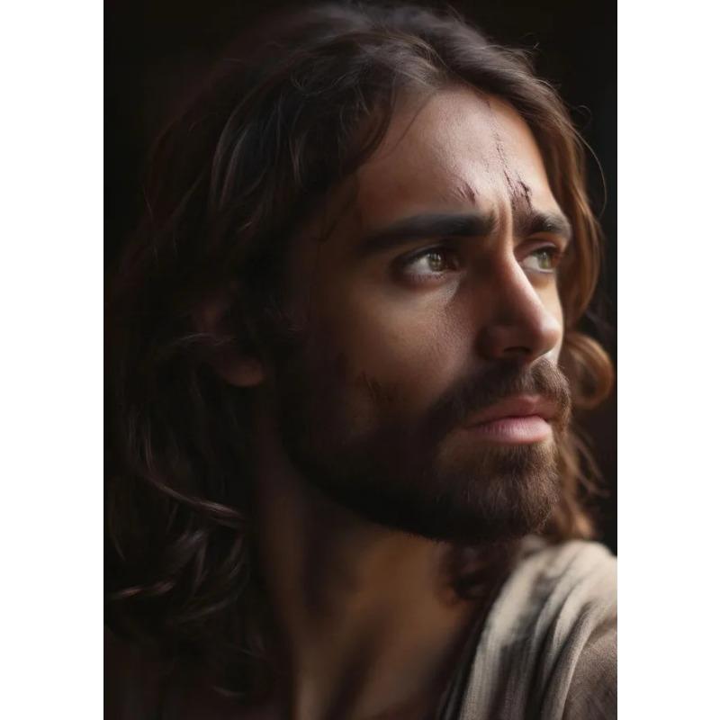 Jesus Kristus Portrett Lerret Maleri Kristent Jesus Gi Meg Din Hånd Plakat Trykk Bibel Religion Veggkunst Bilder Hjemmedekor