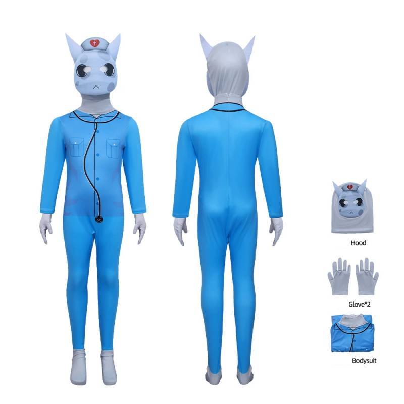 Animal Hospital Dr Harlow Fullbody Costume With Gloves And Mask For Role Play