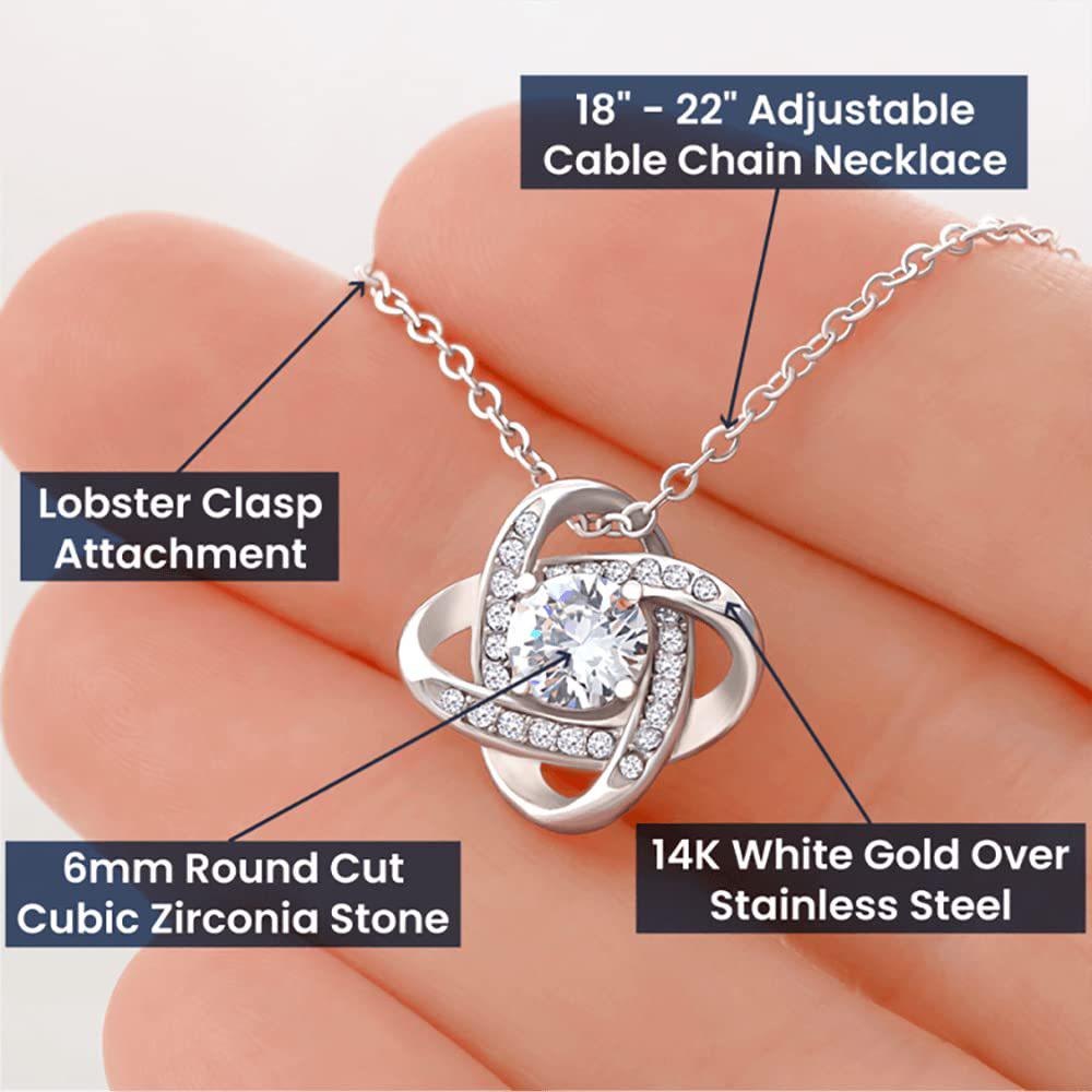 Stainless Steel Diamond Four-Leaf Clover Necklace, Non-Fading, Stylish Gift for Daughter